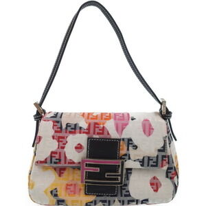 FENDI Flower Zucchino Bucket Bag Handbag